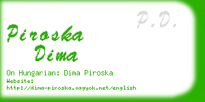 piroska dima business card